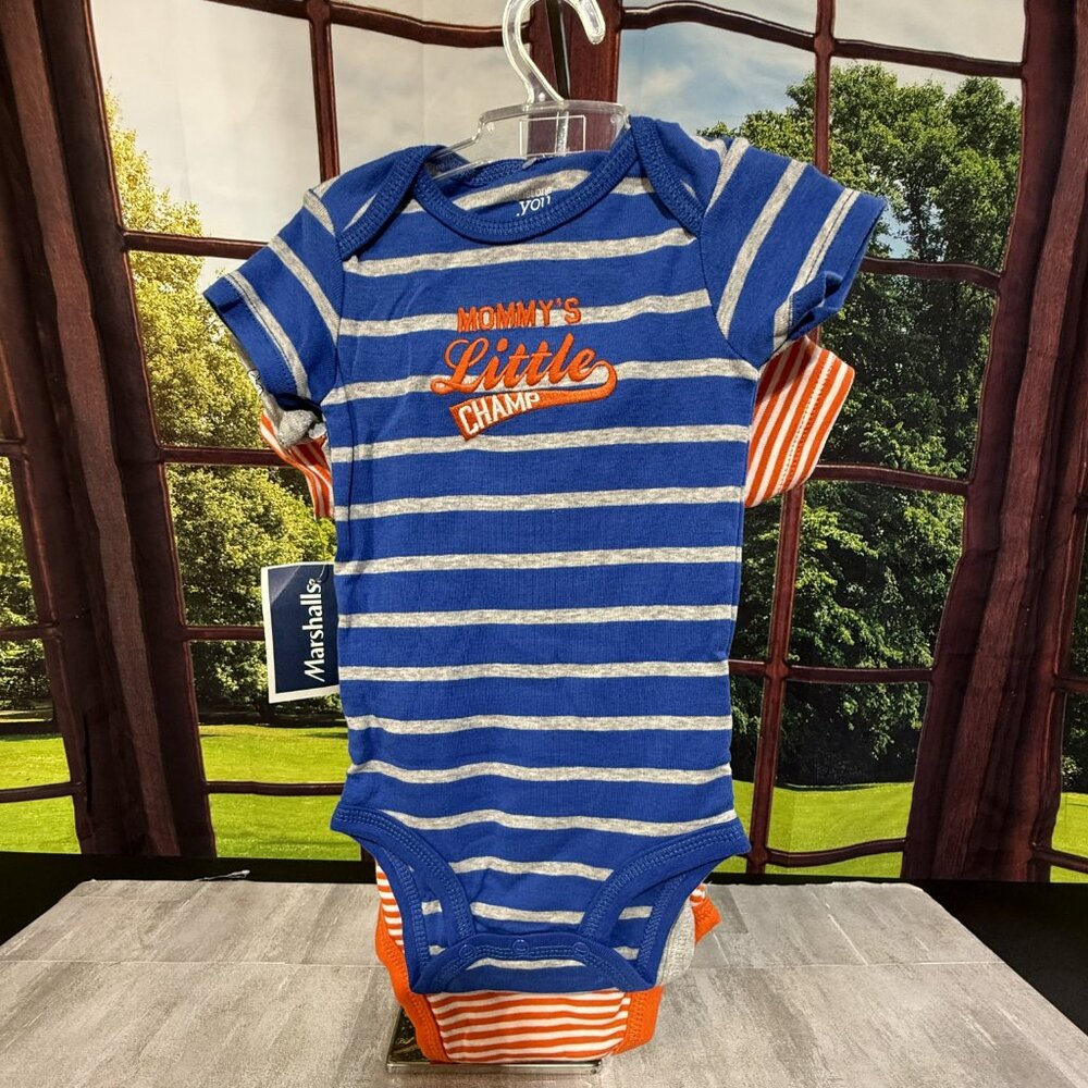 NWT Boy's Carter’s 3 Piece Puppy Dog Themed Short Sleeve Body Suits - 6 Months